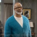 Poppa’s blue ombre fluffy cardigan on Poppas House