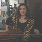 Pupetta’s metallic leopard cardigan on Elsbeth