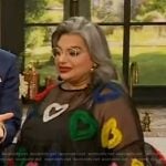 Rawaan Alkhatib’s heart embroidered dress on The Drew Barrymore Show
