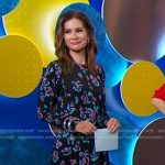 Rebecca’s black print maxi dress on Good Morning America