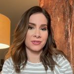 Rebecca’s white striped top on Good Morning America