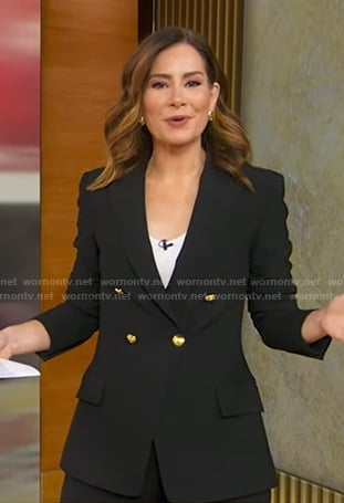 Rebecca’s black double breasted blazer on Good Morning America