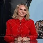 Keltie’s red denim shirtdress on E! News