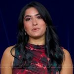 Reena’s multicolor print ruched dress on Good Morning America