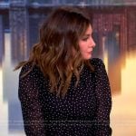 Rebecca Jarvis’s black dotted dress on The View