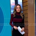 Rhiannon’s black colorblock knit dress on Good Morning America