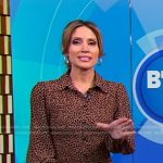 Rhiannon’s brown animal print shirtdress on Good Morning America