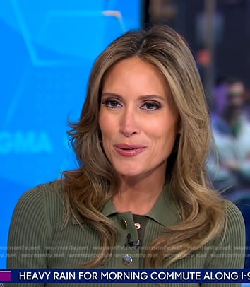 Rhiannon’s green rib knit dress on Good Morning America