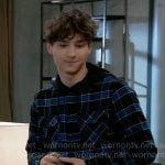 Rocco’s blue checked shirt on General Hospital