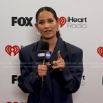 Rocsi’s navy oversized blazer and pants on Good Morning America