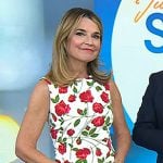 Savannah’s white rose print dress on Today