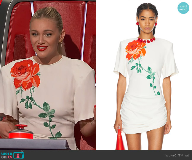 Rowen Rose Mini T-shirt Mini Dress worn by Kelsea Ballerini on The Voice