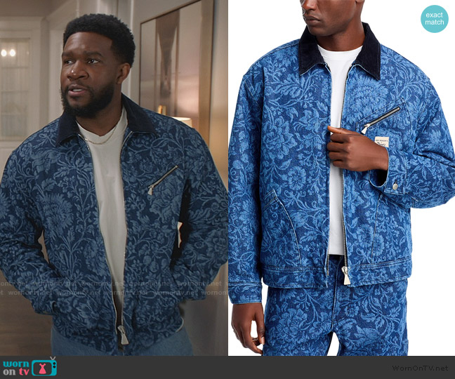 Roy Roger's x Dave's New York Zip Front Lasered Denim Jacket worn by Cassius (Osy Ikhile) on All American