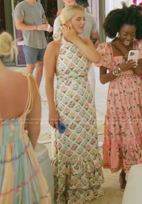 Salley’s printed halter neck maxi dress on Southern Charm