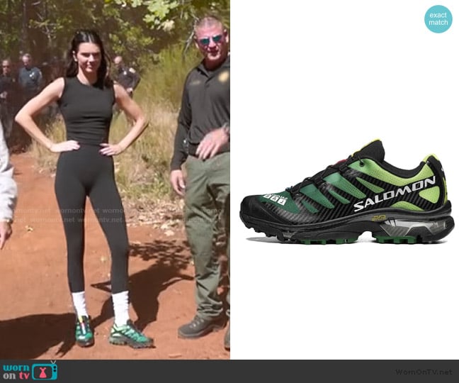 Salomon XT-4 OG in Bright Lime Green worn by Kendall Jenner (Kendall Jenner) on The Kardashians