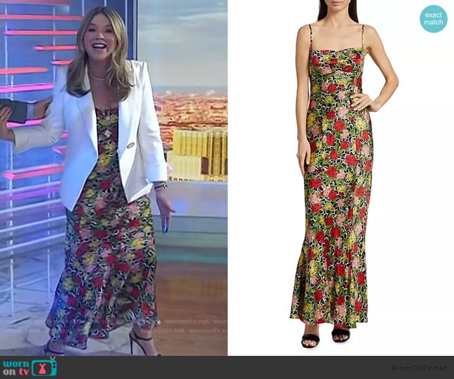 Saloni Renee Floral Mermaid Gown worn by Jenna Bush Hager on Today