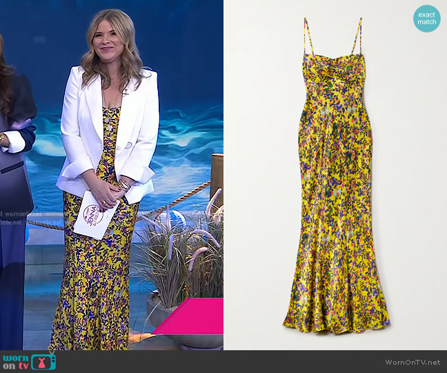Saloni Renee Dress in Ornamental Citrine worn by Jenna Bush Hager on Today