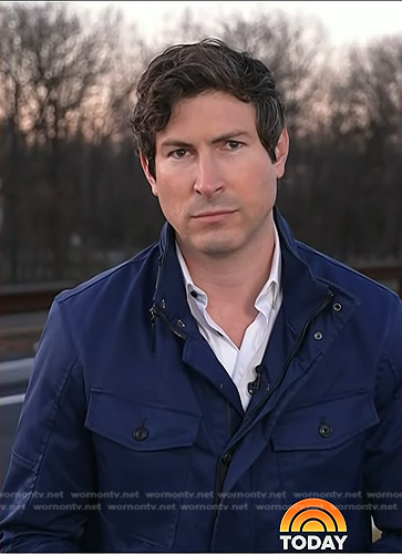 Sam Brock’s navy utility jacket on Today