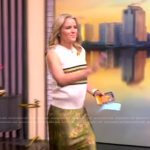 Sara’s fair isle vest and floral skirt on The View