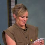 Sara’s khaki sleeveless jumpsuit on The View