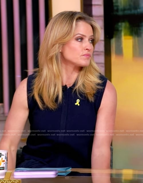 Sara’s navy knit vest on The View