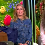 Sara’s paisley print printed jacket and jeans on The View