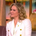 Sara’s white double breasted blazer on The View