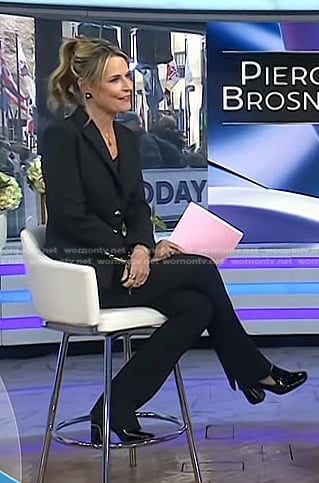Savannah’s black heeled loafers on Today