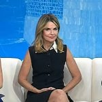 Savannah’s black sleeveless collared dress on Today