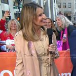 Savannah’s beige embroidered trench coat on Today