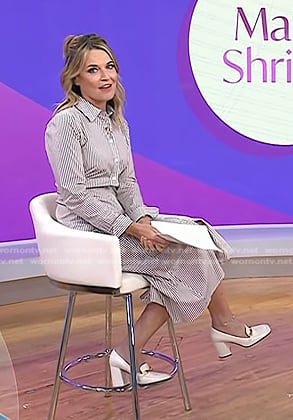 Savannah’s white heeled loafers on Today