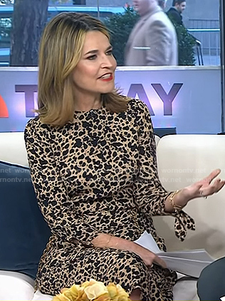 Savannah’s beige spotted dress on Today
