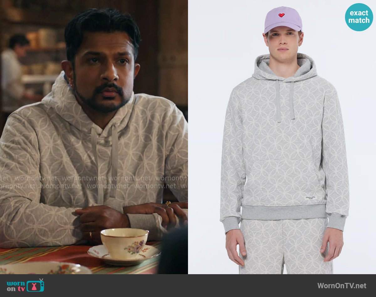 Scotch & Soda Regular Fit Jacquard Hoodie worn by Jay (Utkarsh Ambudkar) on Ghosts