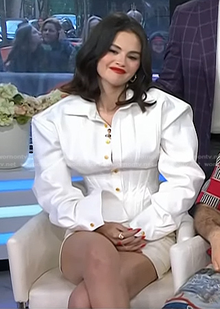 Selena Gomez’s white corset dress on Today