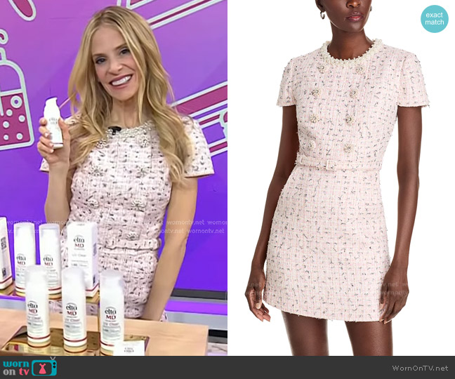 Self-Portrait Embellished Bouclé Mini Dress worn by Dr. Marnie Nussbaum on Today