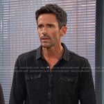 Shawn’s black button down shirt on Days of our Lives