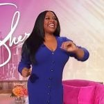 Sherri’s purple button front dress on Sherri