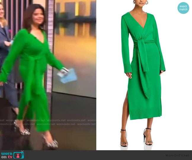 Simkhai Skyla Wrap Sweater Dress worn by Ana Navarro on The View