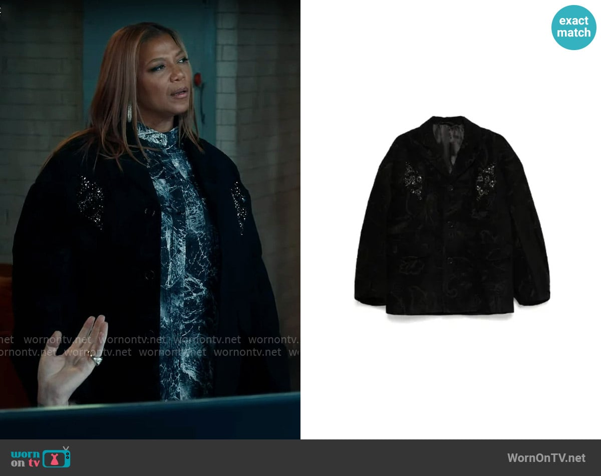 Simone Rocha Embellished Blazer worn by Robyn McCall (Queen Latifah) on The Equalizer