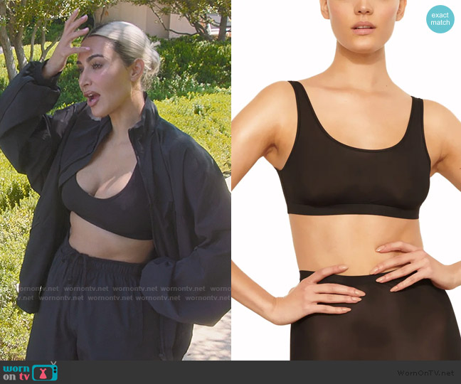 Skims Jelly Sheer Intimates Scoop Neck Bralette worn by Kim Kardashian (Kim Kardashian) on The Kardashians