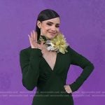 Sofia Carson’s green v-neck dress on Today