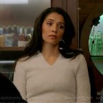 Stella’s fluffy polo sweater on Chicago Fire