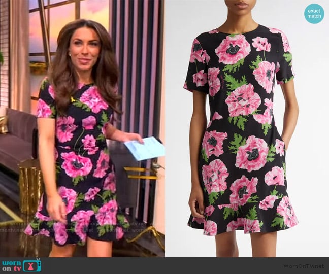 Stella McCartney Poppy Print A-Line Silk Minidress worn by Alyssa Farah Griffin on The View