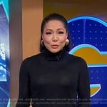 Stephanie’s brown houndstooth mini skirt on Good Morning America