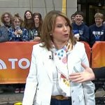 Stephanie Oppenheim’s white blazer on Today