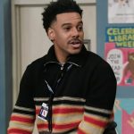 Tariq’s striped sweater on Abbott Elementary