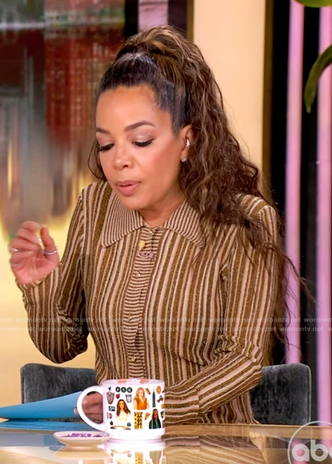 Sunny’s stripe knit cardigan on The View