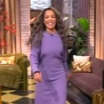 Sunny’s purple long sleeve midi dress on The View