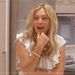 Sutton’s white ruffle tiered dress on The Real Housewives of Beverly Hills