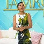 Tamron’s abstract asymmetric dress on Tamron Hall Show